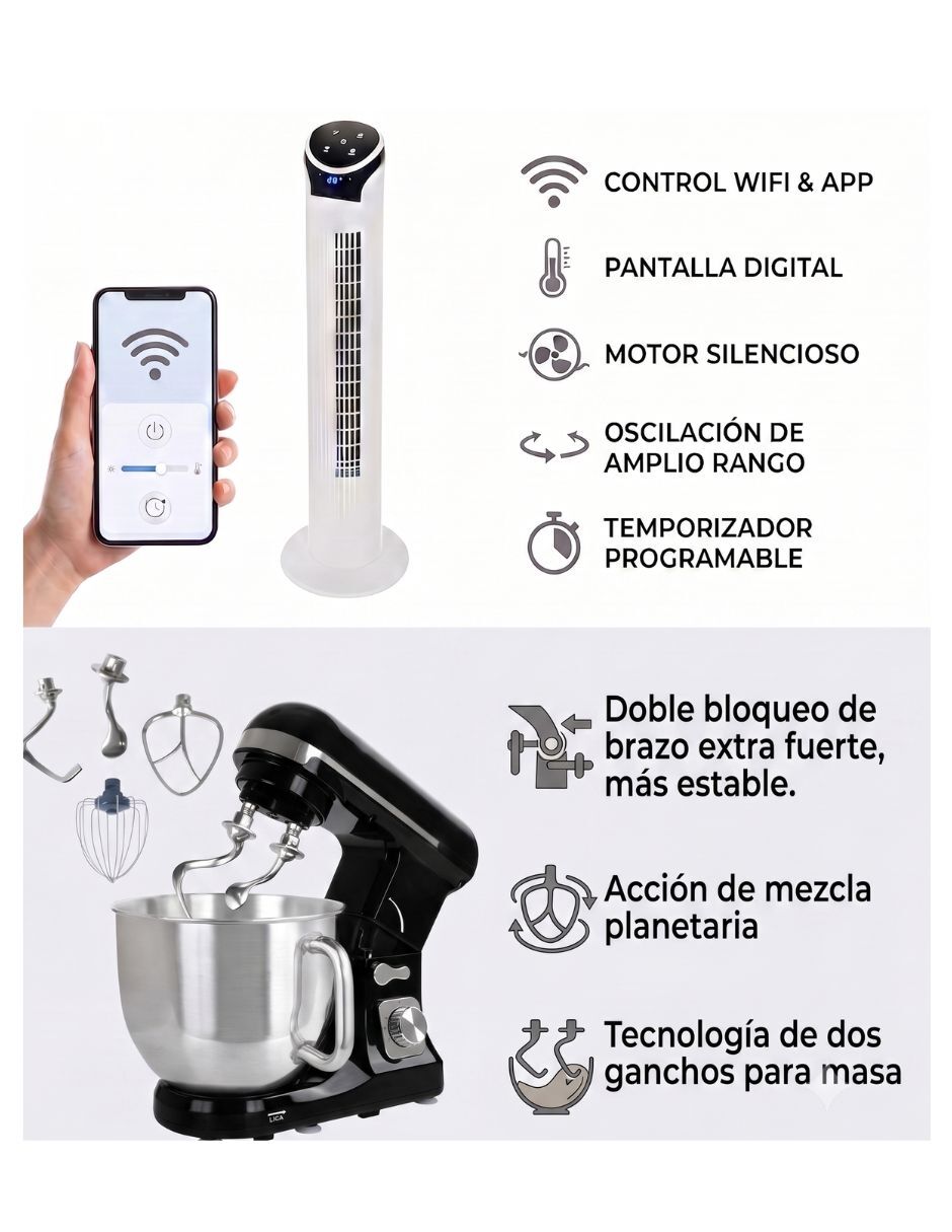 Ventilador de torre Blue pink Fan Garlic con control remoto 3 velocidades 2
