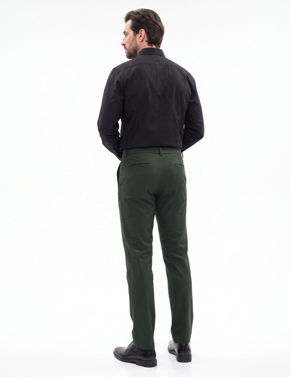 Pantalón casual Slim de algodón para hombre 2
