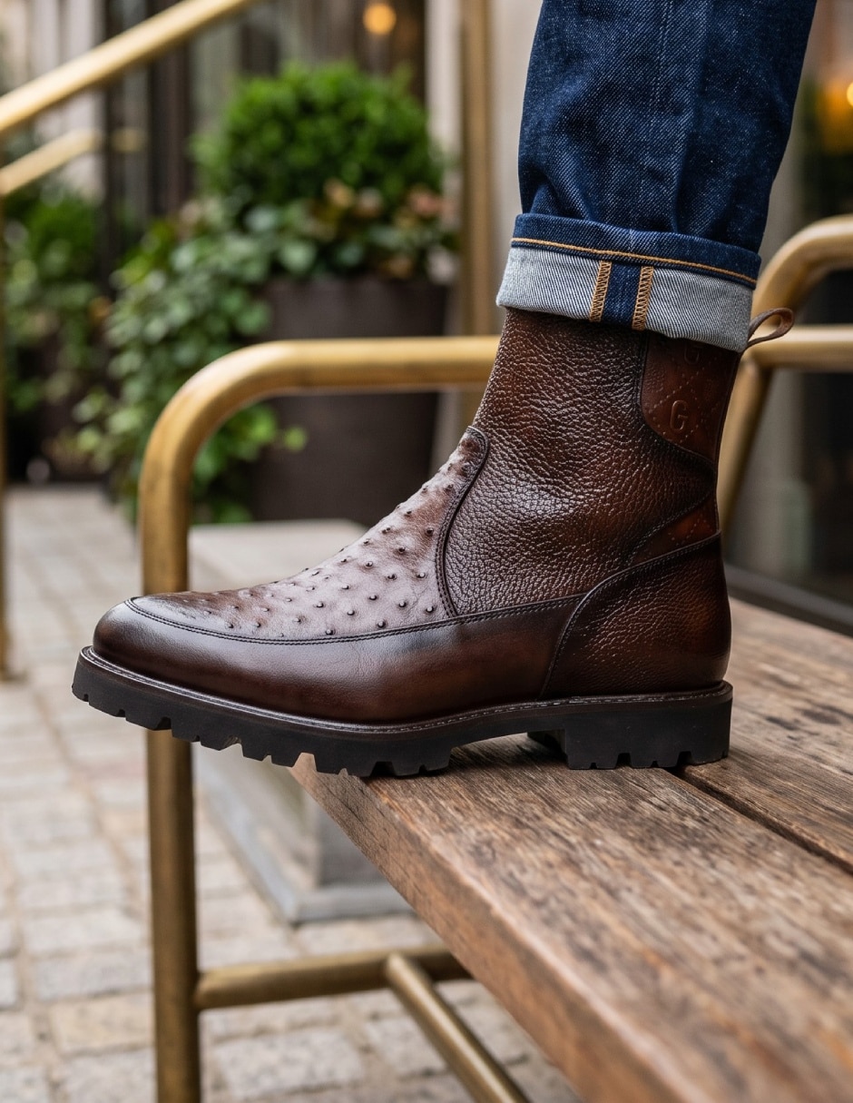 Botín Royal de piel para hombre 5