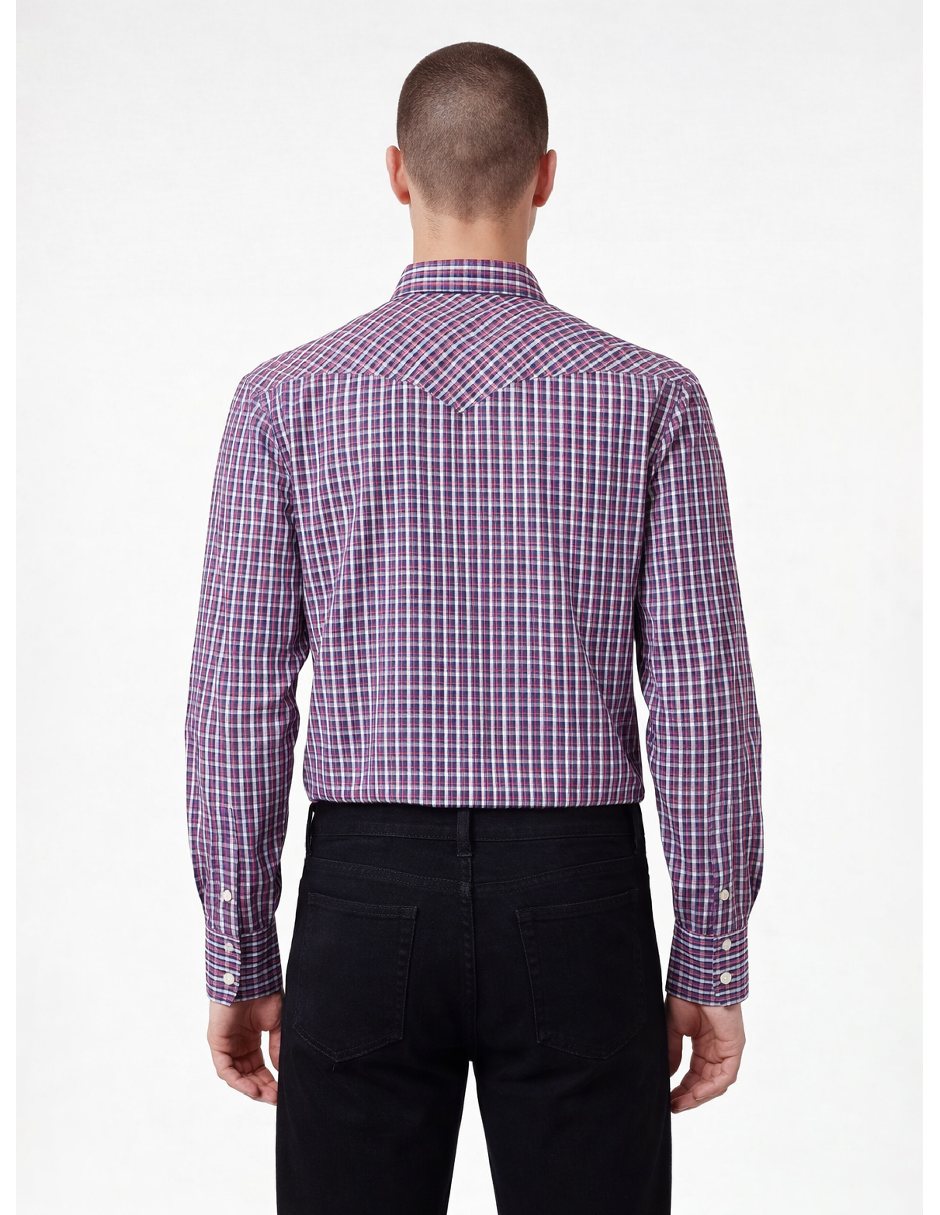 Camisa casual manga larga para hombre 7