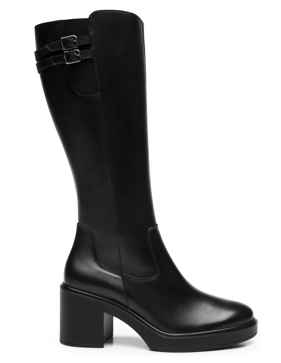 Bota abajo de la rodilla de piel para mujer