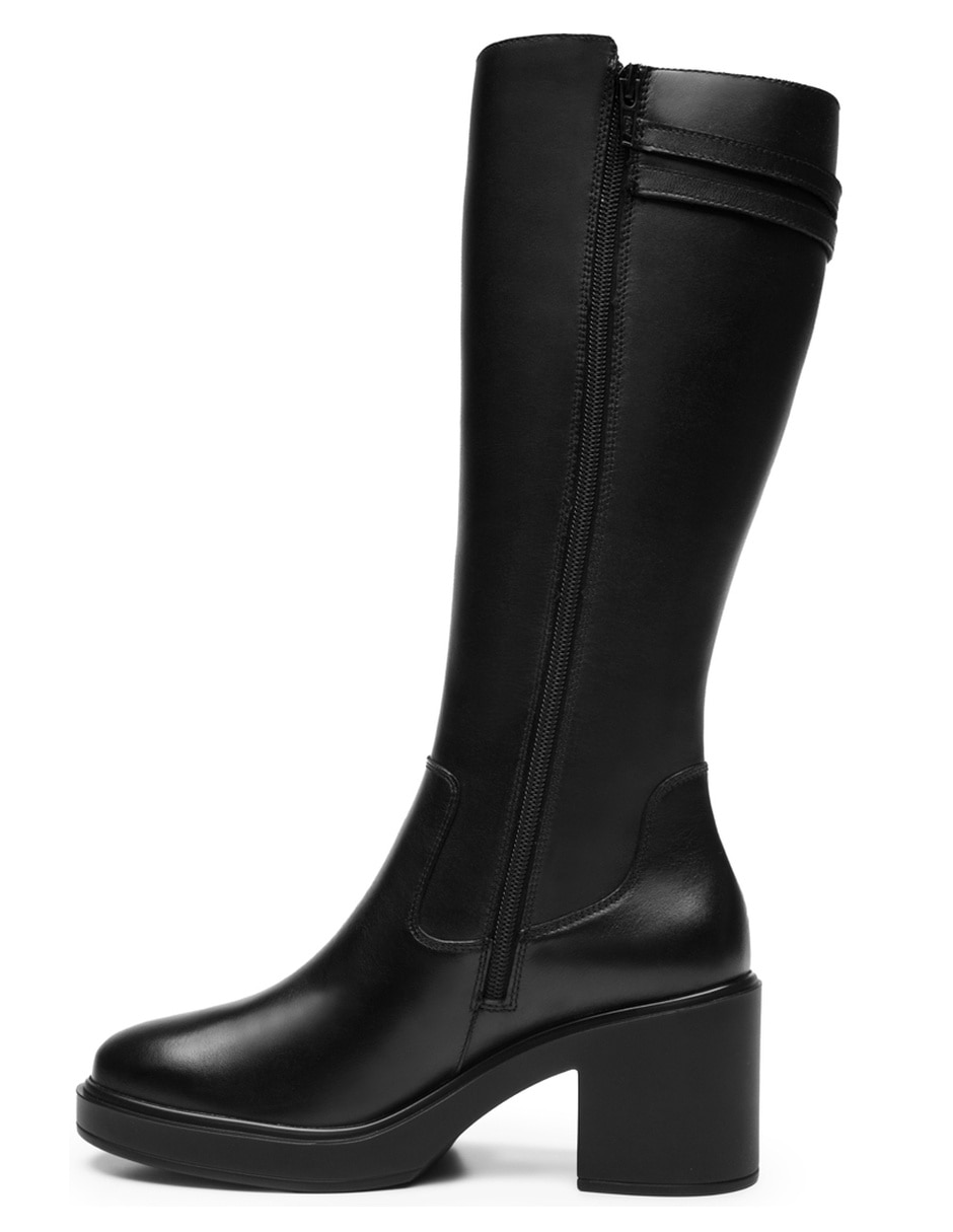 Bota abajo de la rodilla de piel para mujer