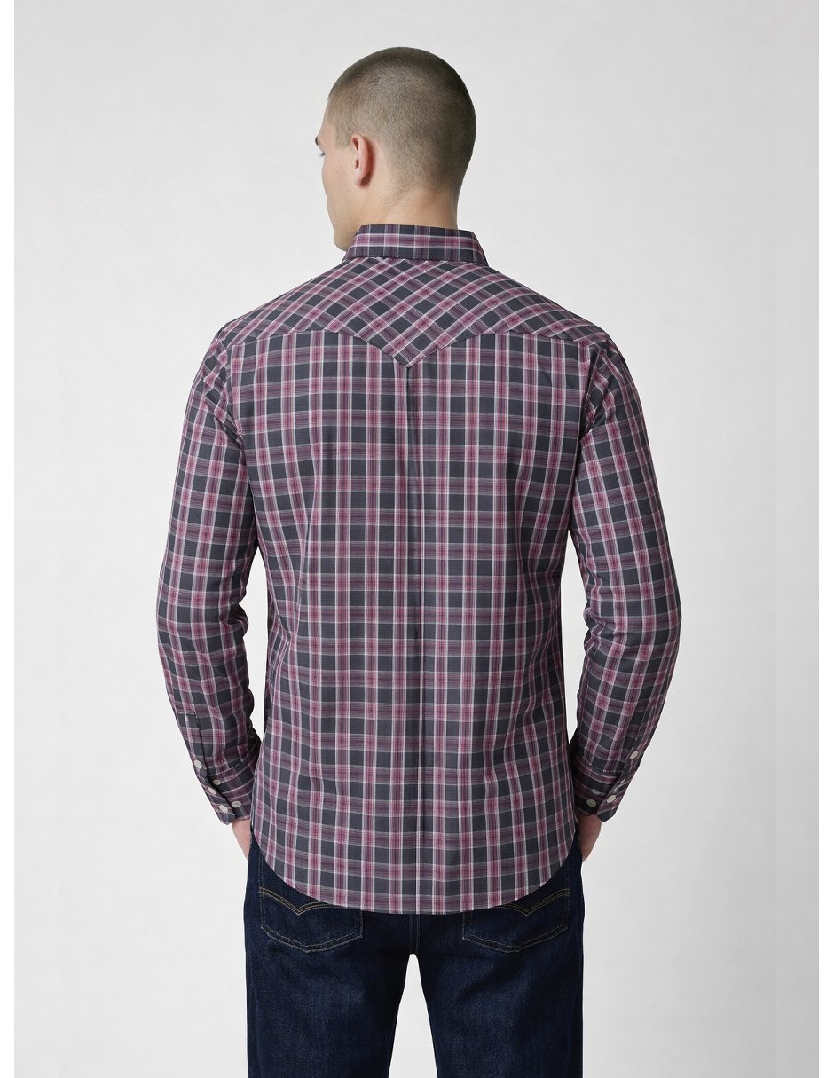 Camisa casual manga larga para hombre 6