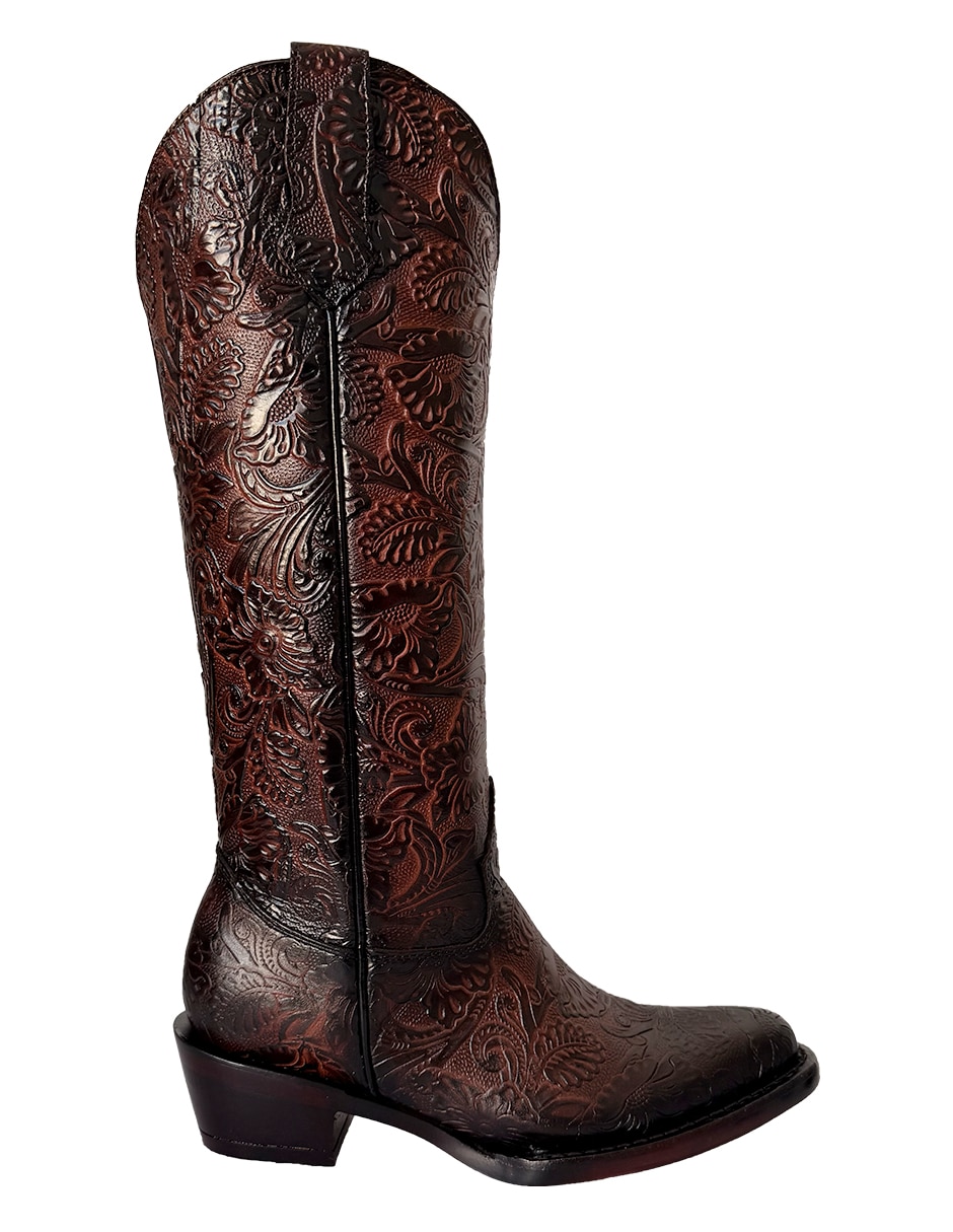 Bota Cowboy abajo de La rodilla vaquero de piel para mujer Bota Cowboy abajo de La rodilla vaquero de piel para mujer
