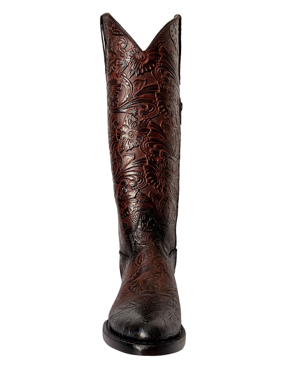 Bota Cowboy abajo de La rodilla vaquero de piel para mujer 5