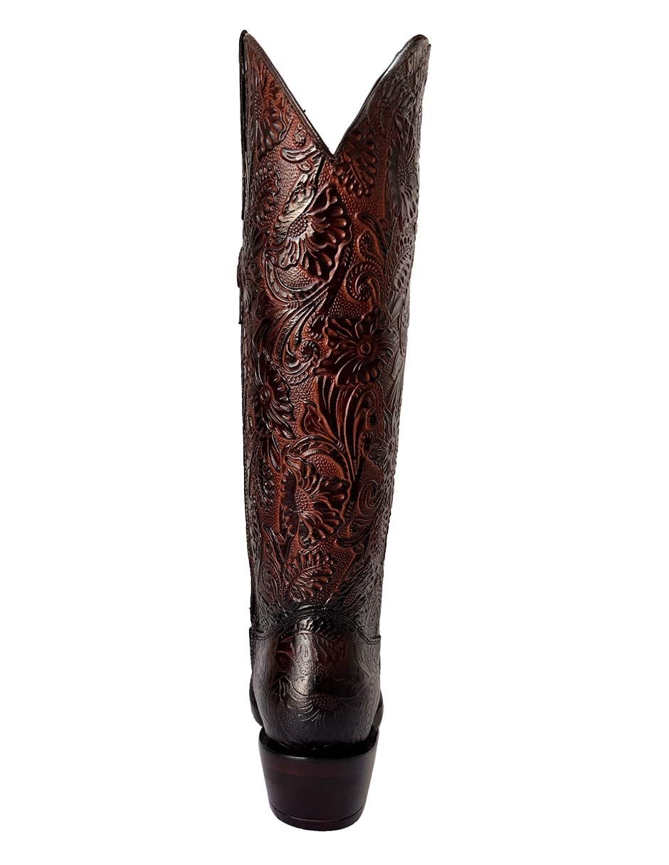Bota Cowboy abajo de La rodilla vaquero de piel para mujer 2