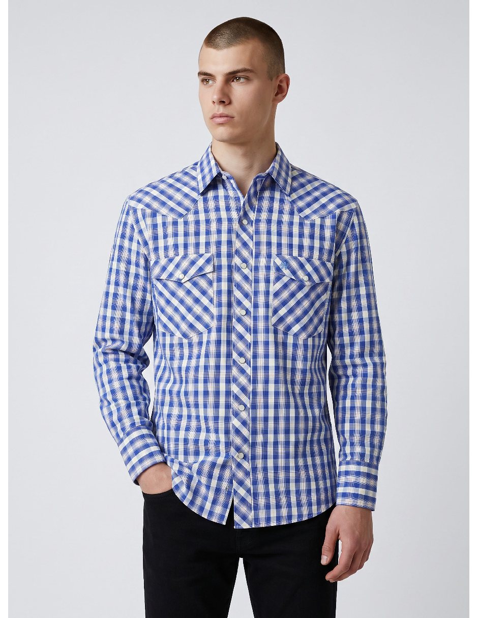 Camisa casual manga larga para hombre