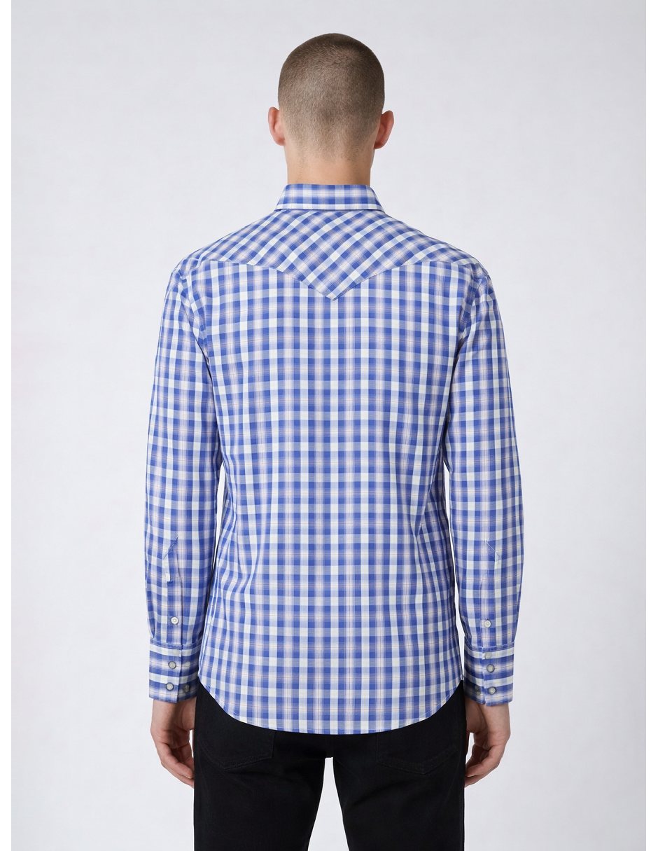 Camisa casual manga larga para hombre 5