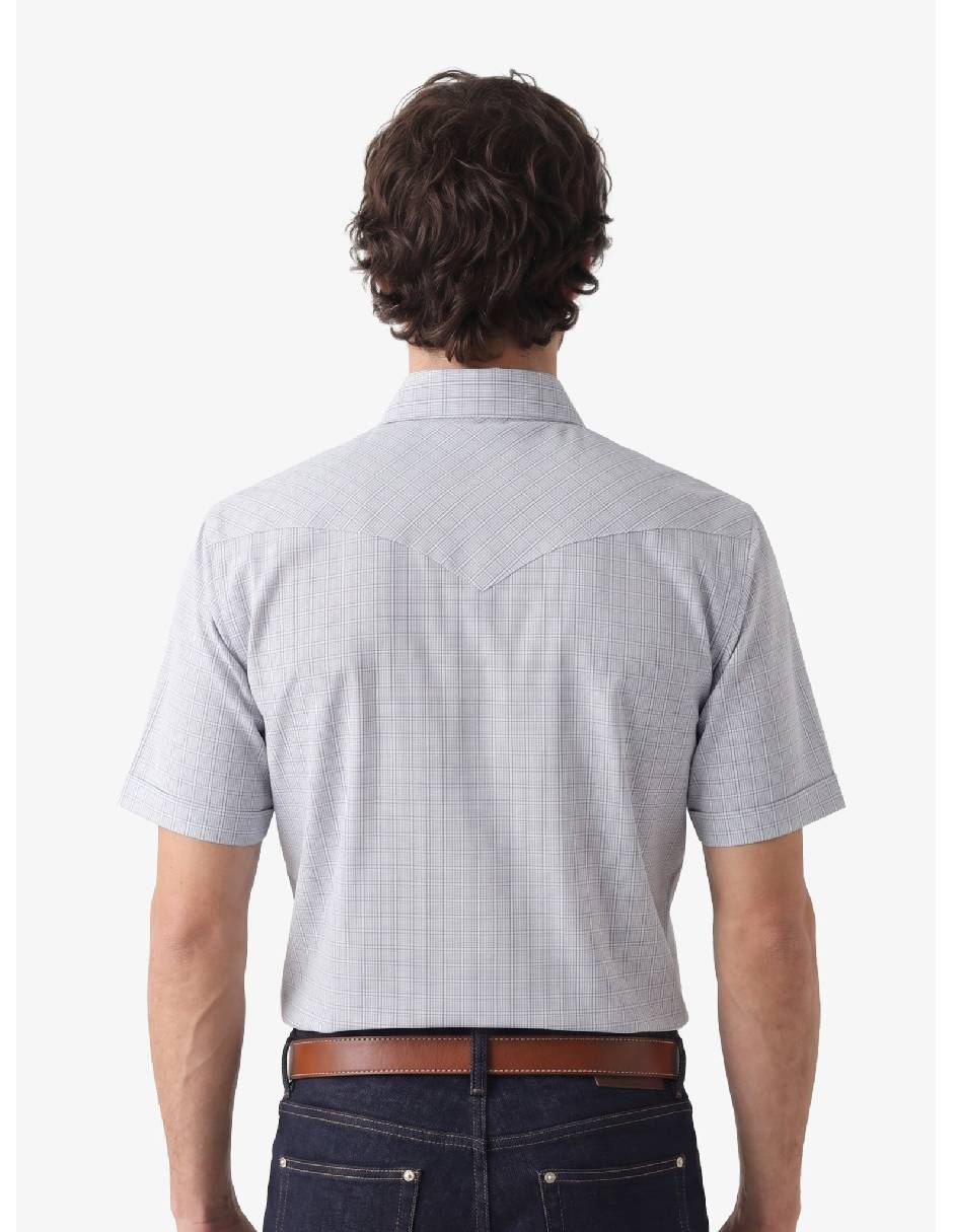 Camisa casual manga corta para hombre 7