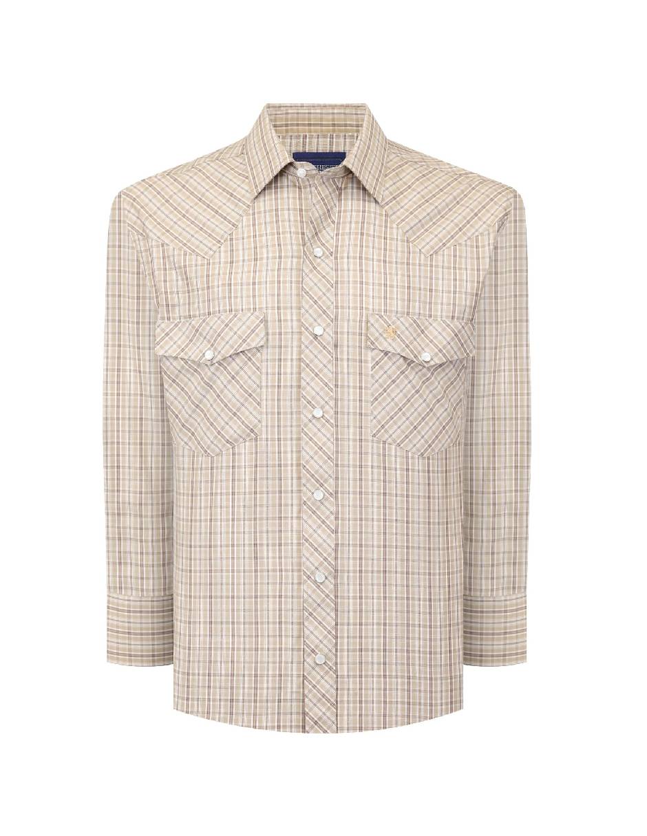 Camisa casual manga larga para hombre