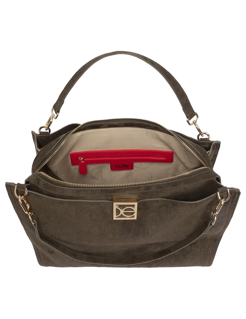 Bolsa satchel de piel para mujer 6