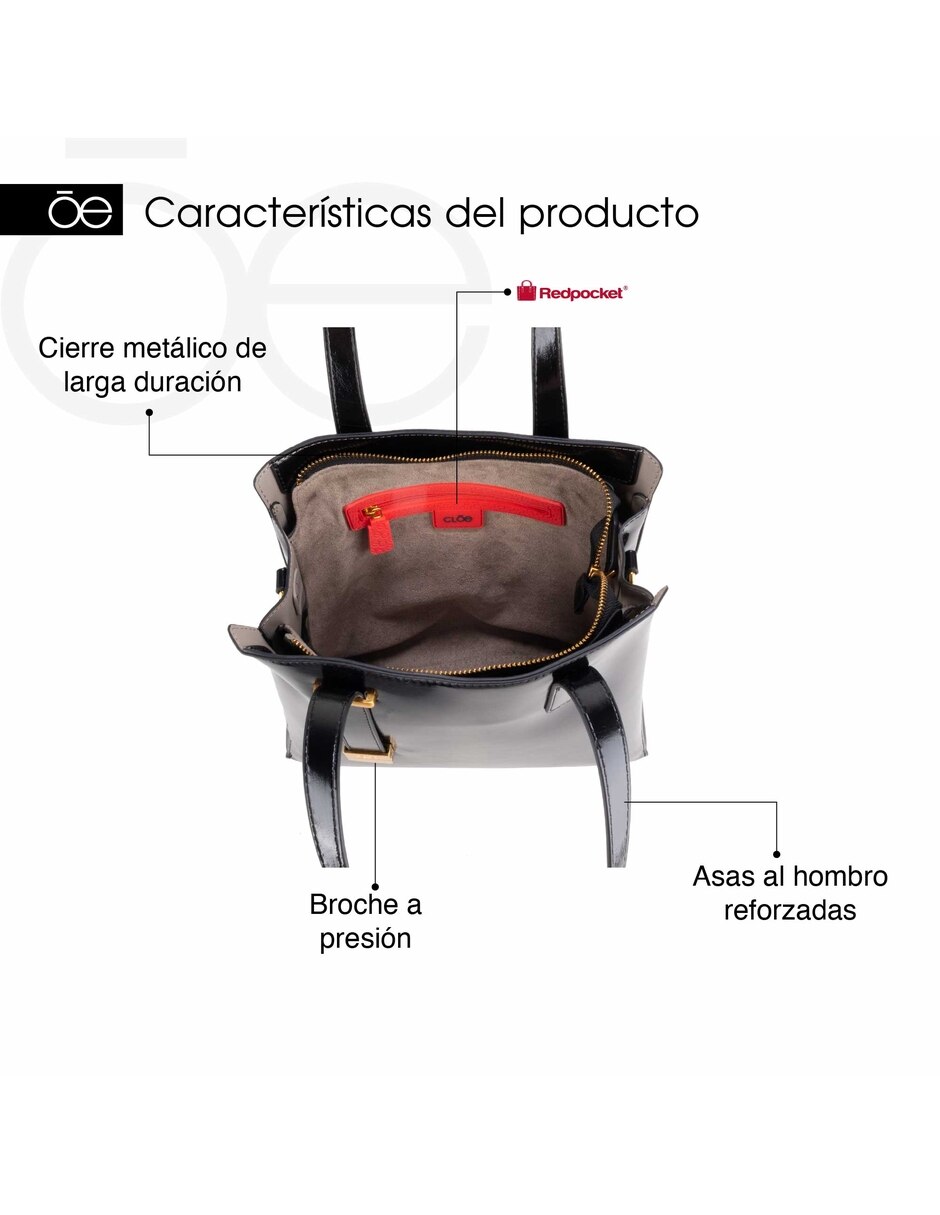 Bolsa satchel Cloe de piel para mujer