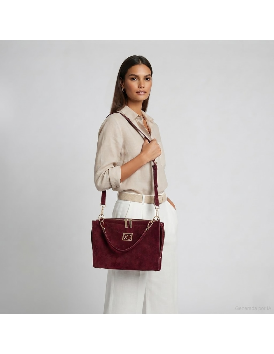 Bolsa satchel de piel para mujer 3