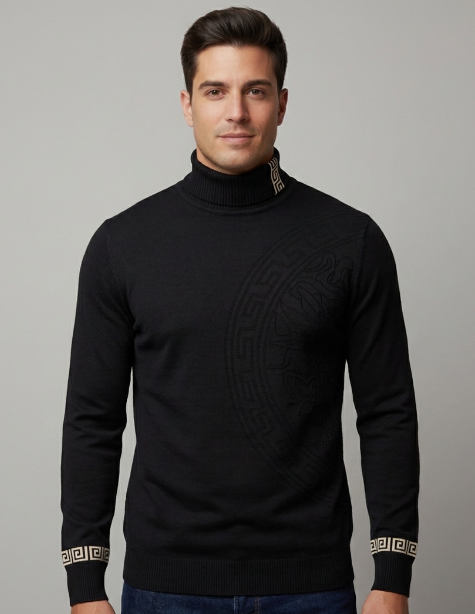 Suéter cuello tortuga para hombre