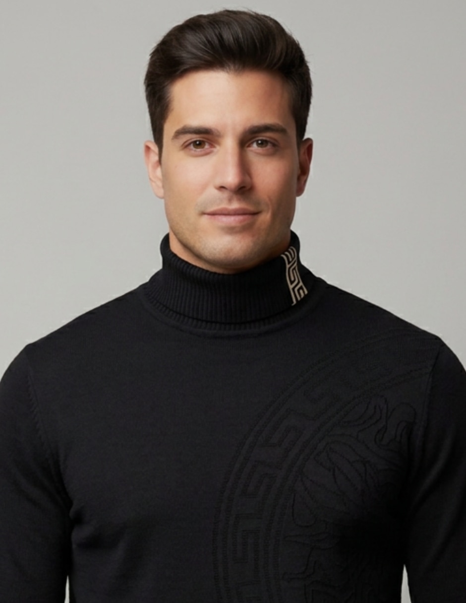 Suéter cuello tortuga para hombre 3