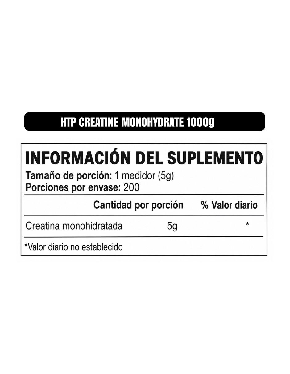 Creatina Creatine Monohydrate HTP de 1000 g 2