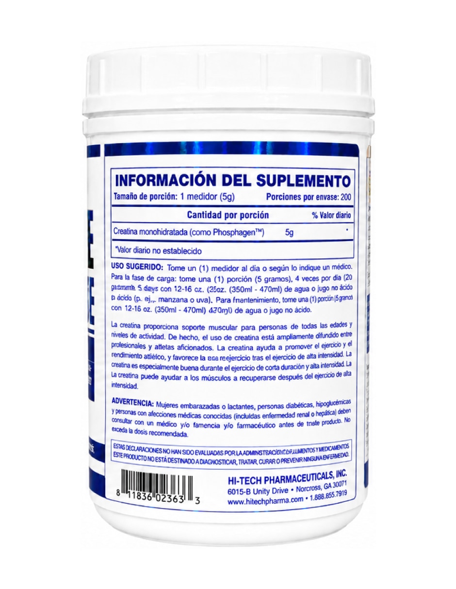 Creatina Creatine Monohydrate HTP de 1000 g 4