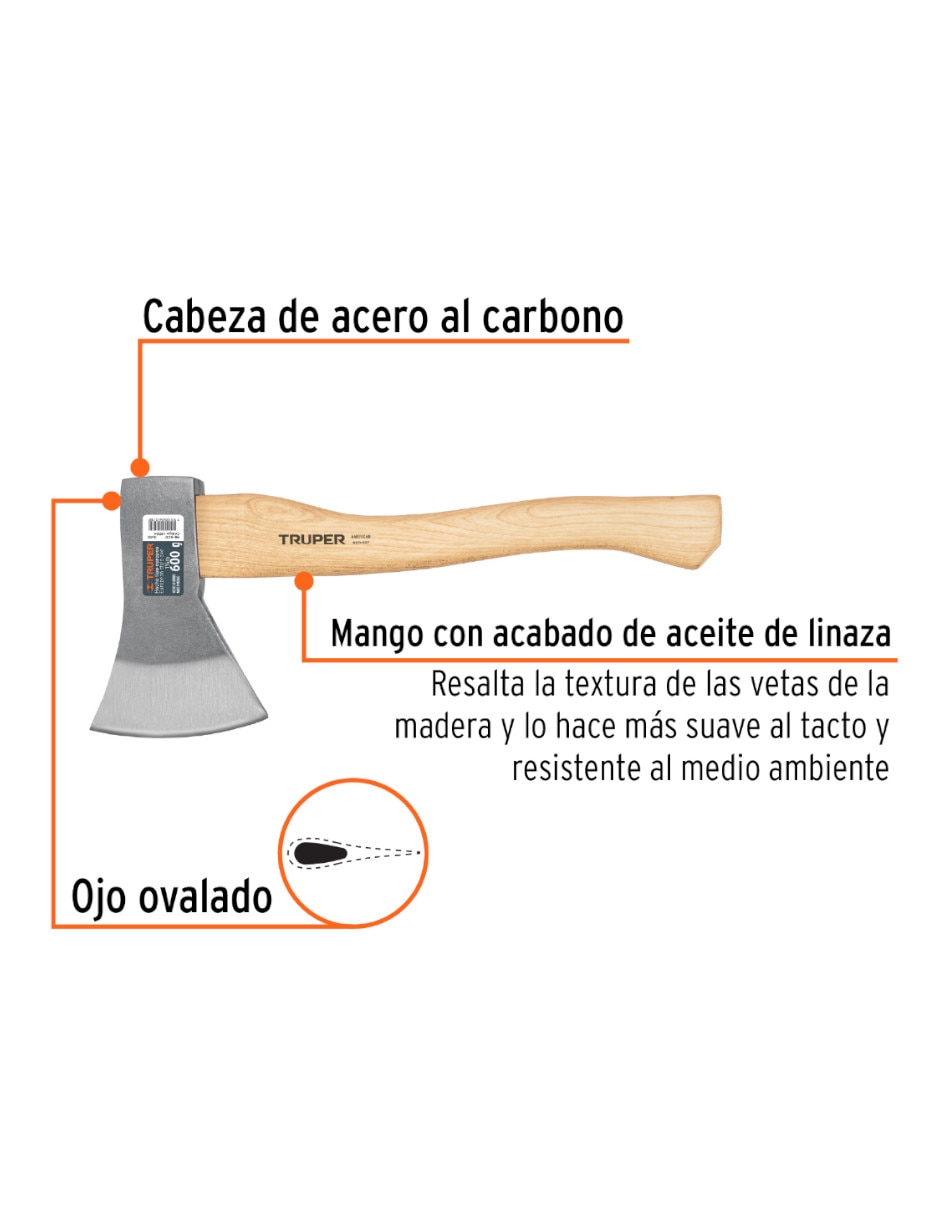Hacha de mano de acero al carbono 2