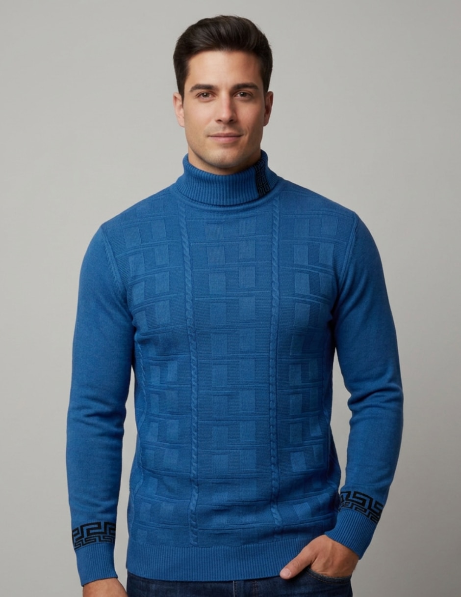 Suéter cuello tortuga para hombre 1