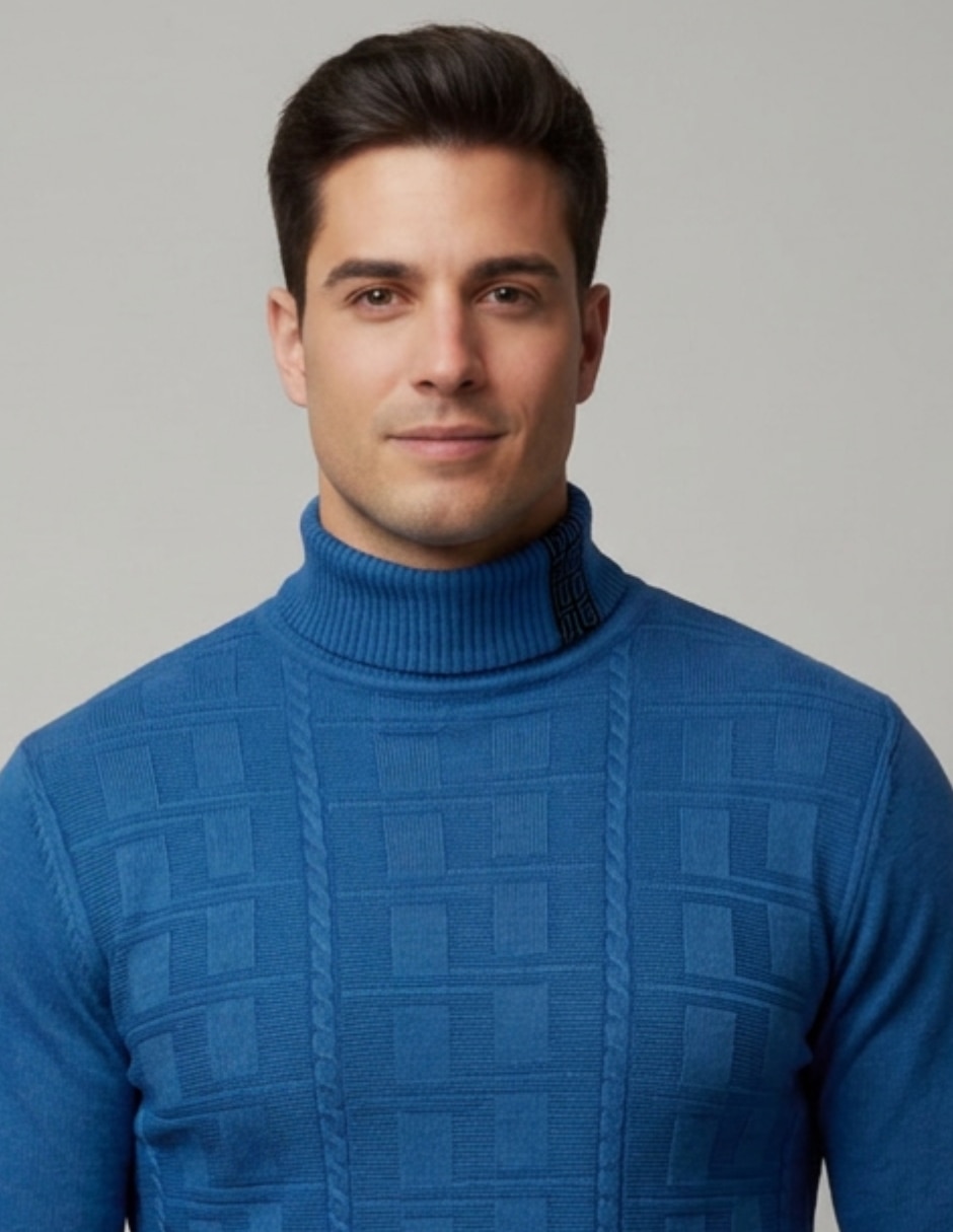 Suéter cuello tortuga para hombre 2