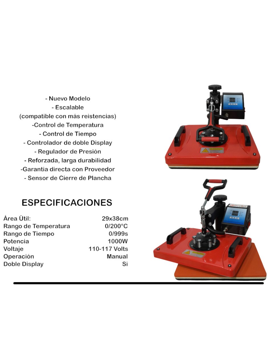 Kit prensa de calor para sublimar Craftech