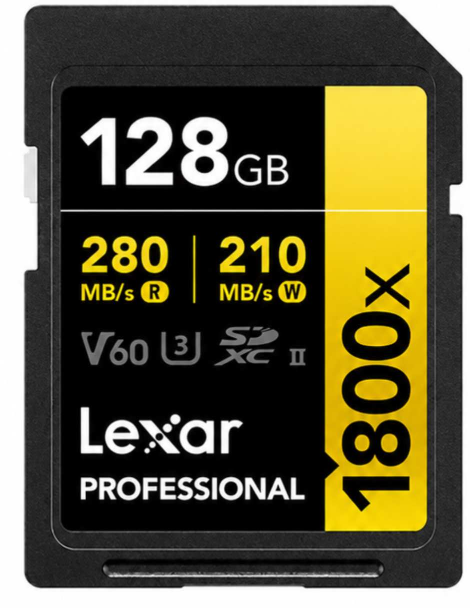 Memoria SD Lexar capacidad 128 GB