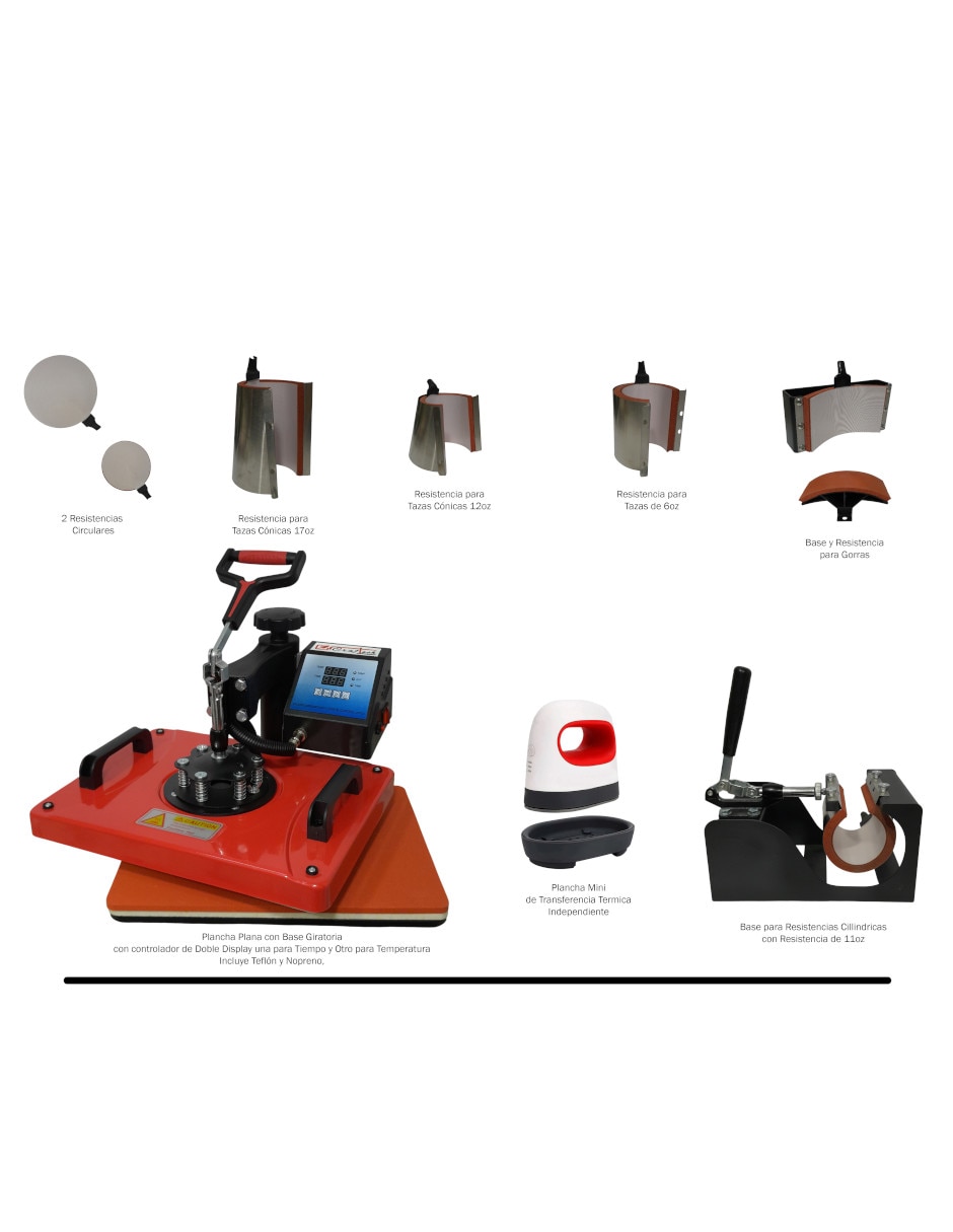 Kit prensa de calor para sublimar Craftech