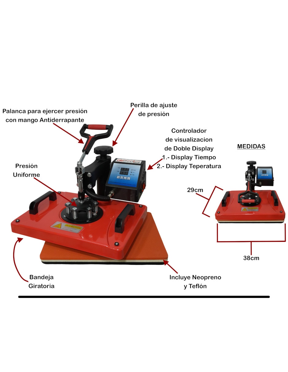 Kit prensa de calor para sublimar Craftech