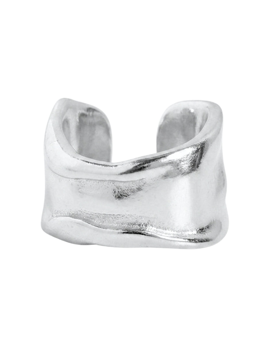 Ear Cuff de brillo de plata P 925 con acabado mate