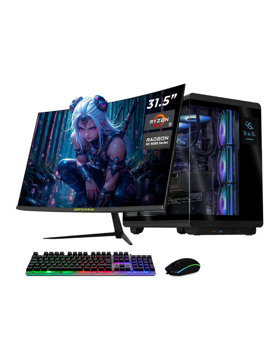 Computadora gamer 31.5 pulgadas Full HD AMD Ryzen 9 AMD Radeon RX 9070 XT 16 GB RAM 1 TB