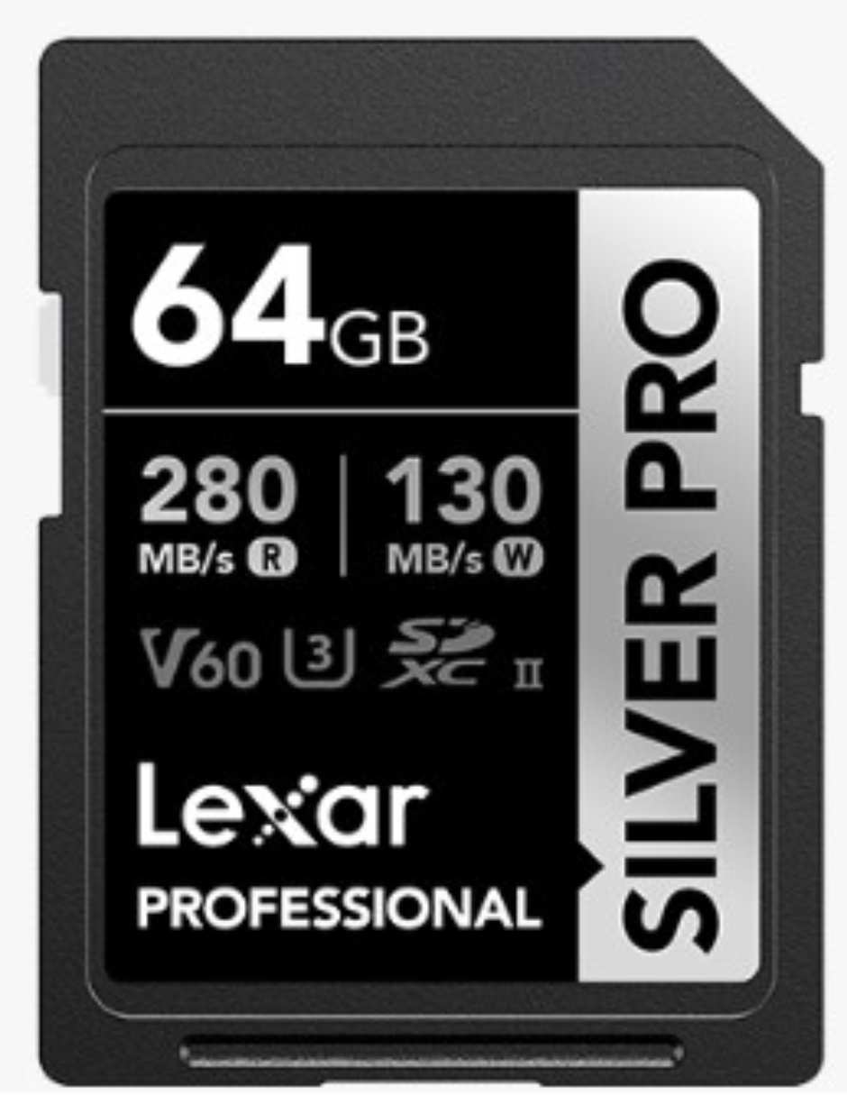 Memoria SD Lexar capacidad 64 GB