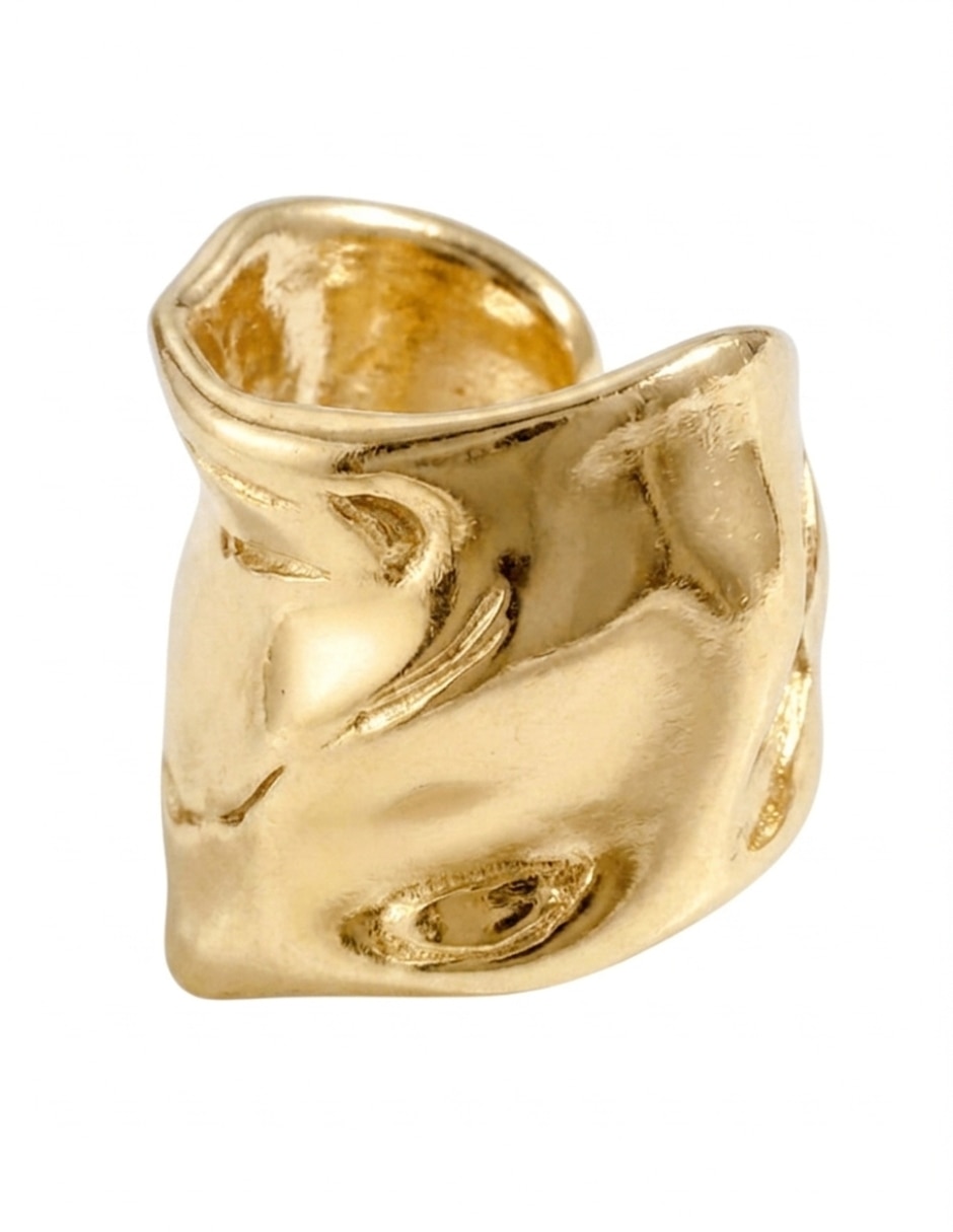 Ear Cuff de brillo de plata P 925 y 14 K con acabado baño de oro 5