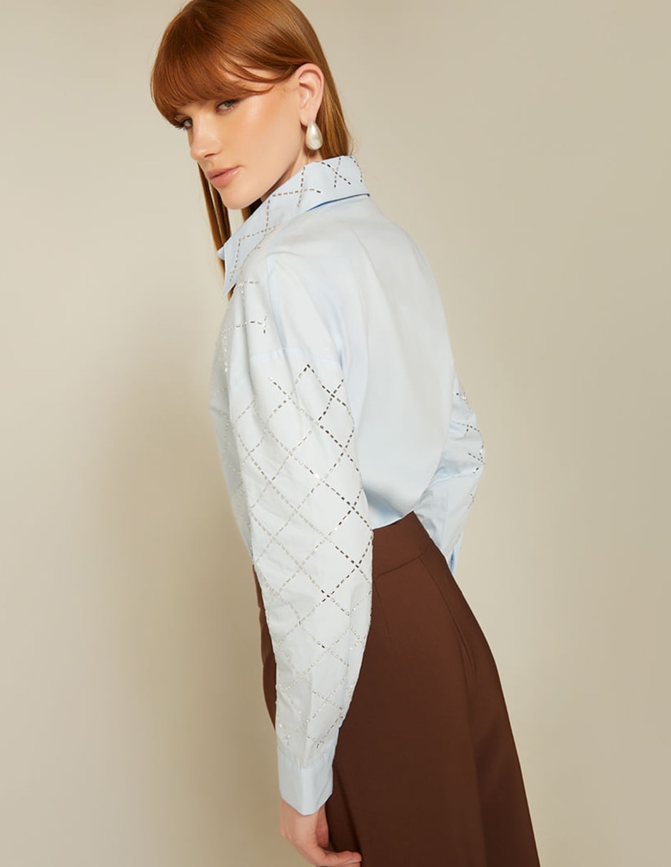 Blusa Studio F manga larga para mujer