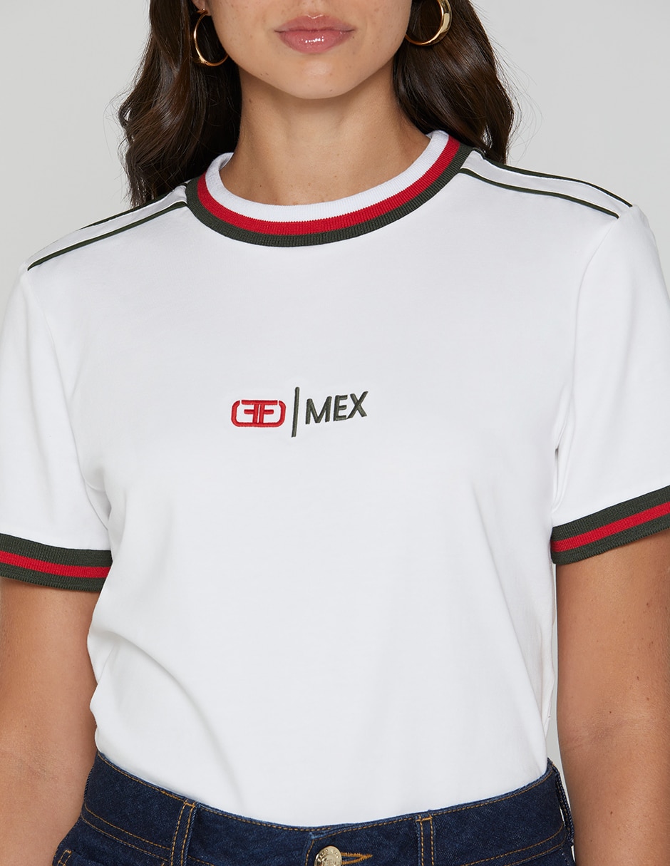 Playera manga corta México cuello redondo mujer 4