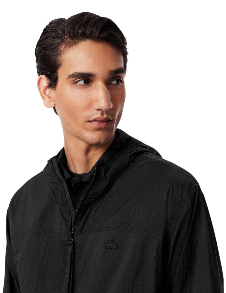 Chamarra casual impermeable con capucha para hombre 4