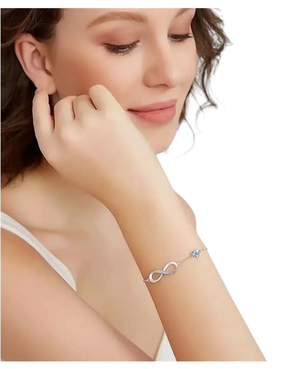Pulsera de plata con acabado