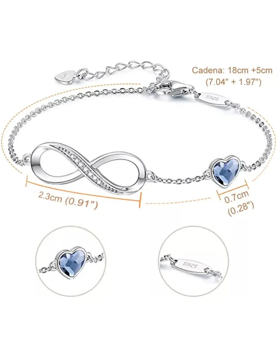 Pulsera de plata con acabado 5