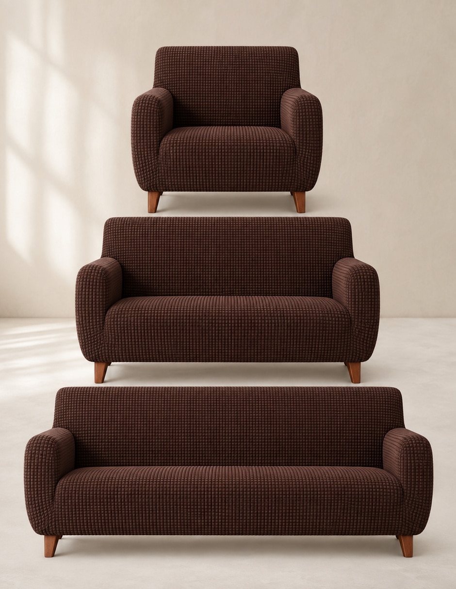Funda sillón Antideslizante 3 piezas Carla Depot