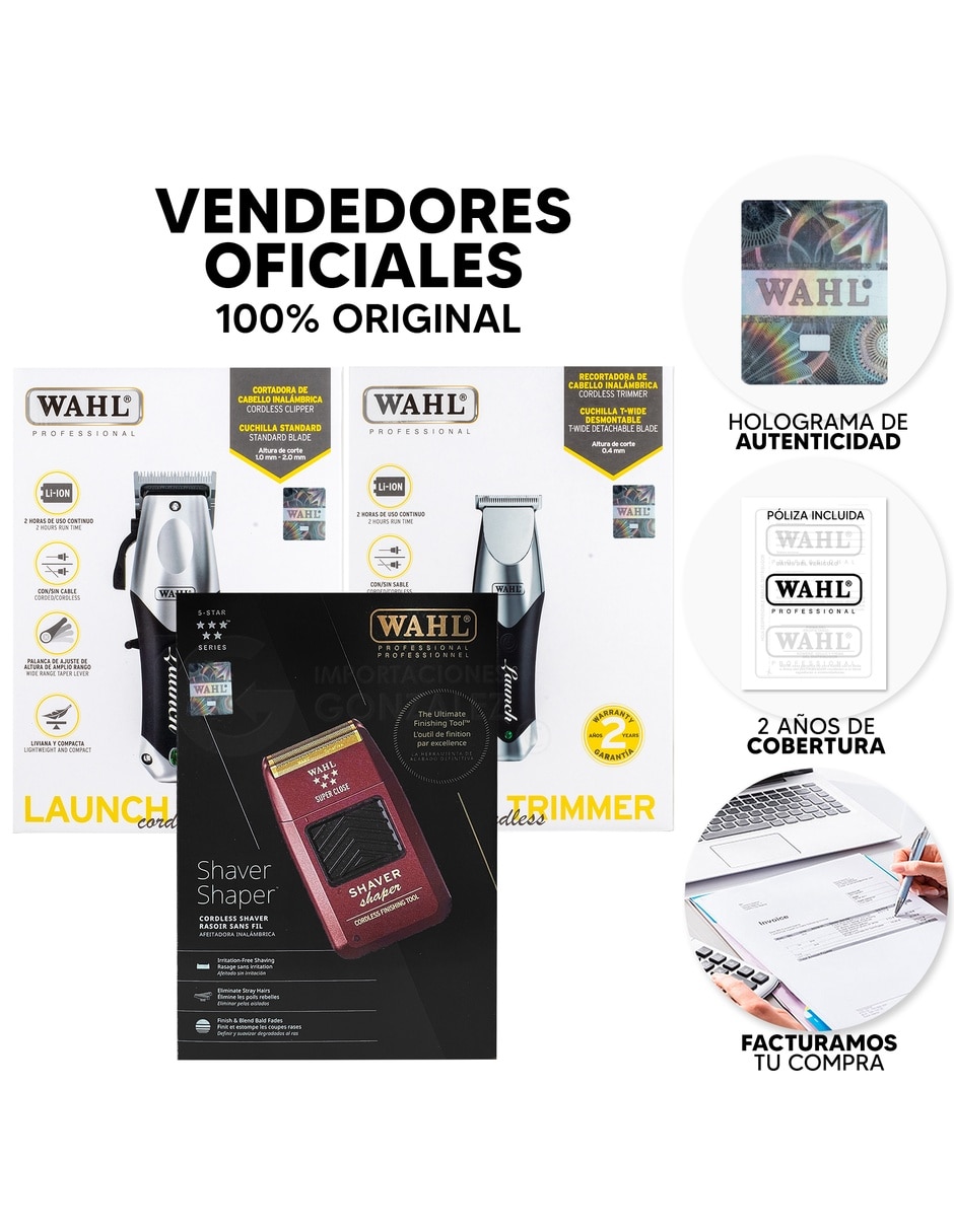Recortadora de cabello launch clipper 2240 + launch trimmer 2510 + shaver shaper 8061 7