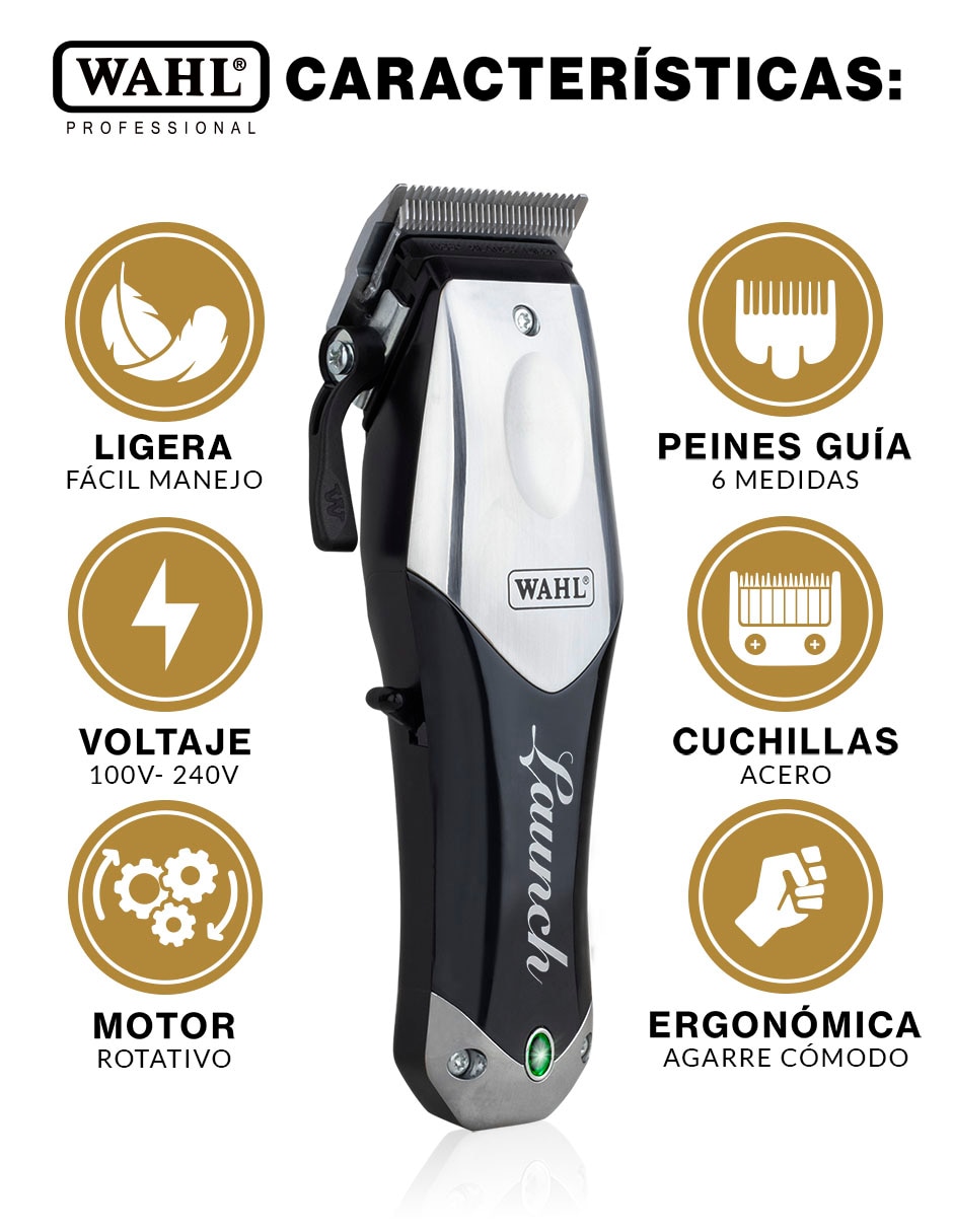 Recortadora de cabello launch clipper 2240 + launch trimmer 2510 + shaver shaper 8061