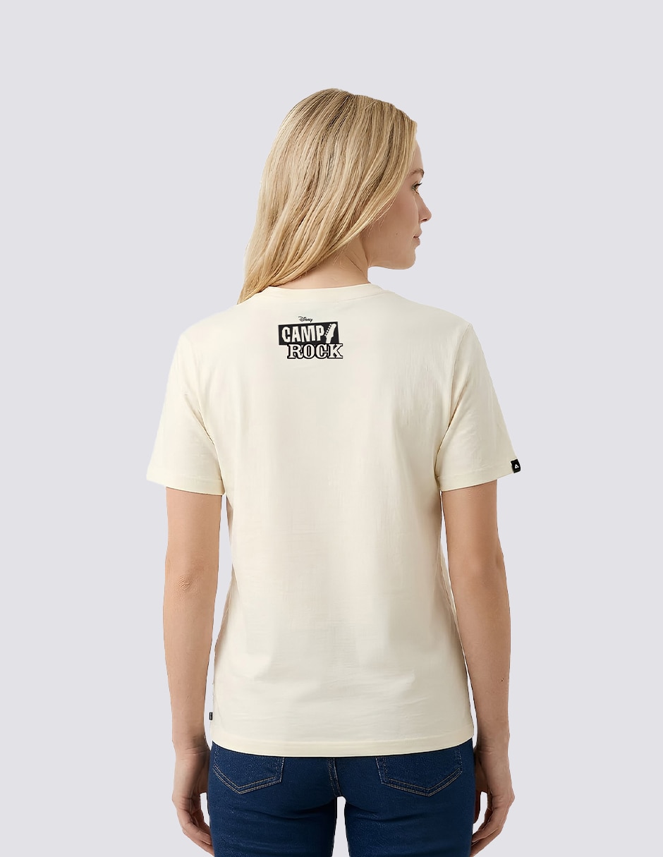 Playera manga corta Camp Rock Band cuello redondo mujer 2