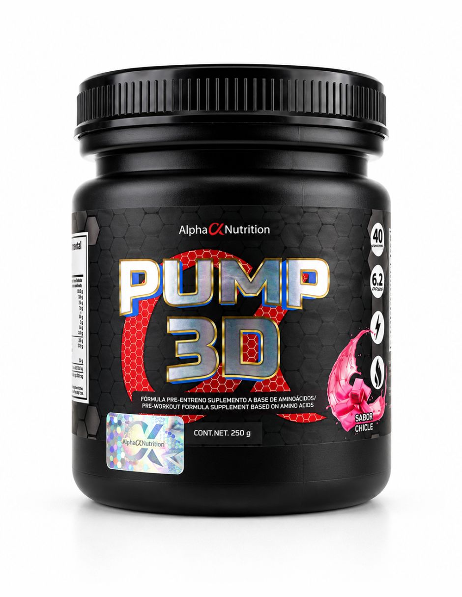 Preentreno PUMP D3 con aminoácidos sabor dulce de 250 g
