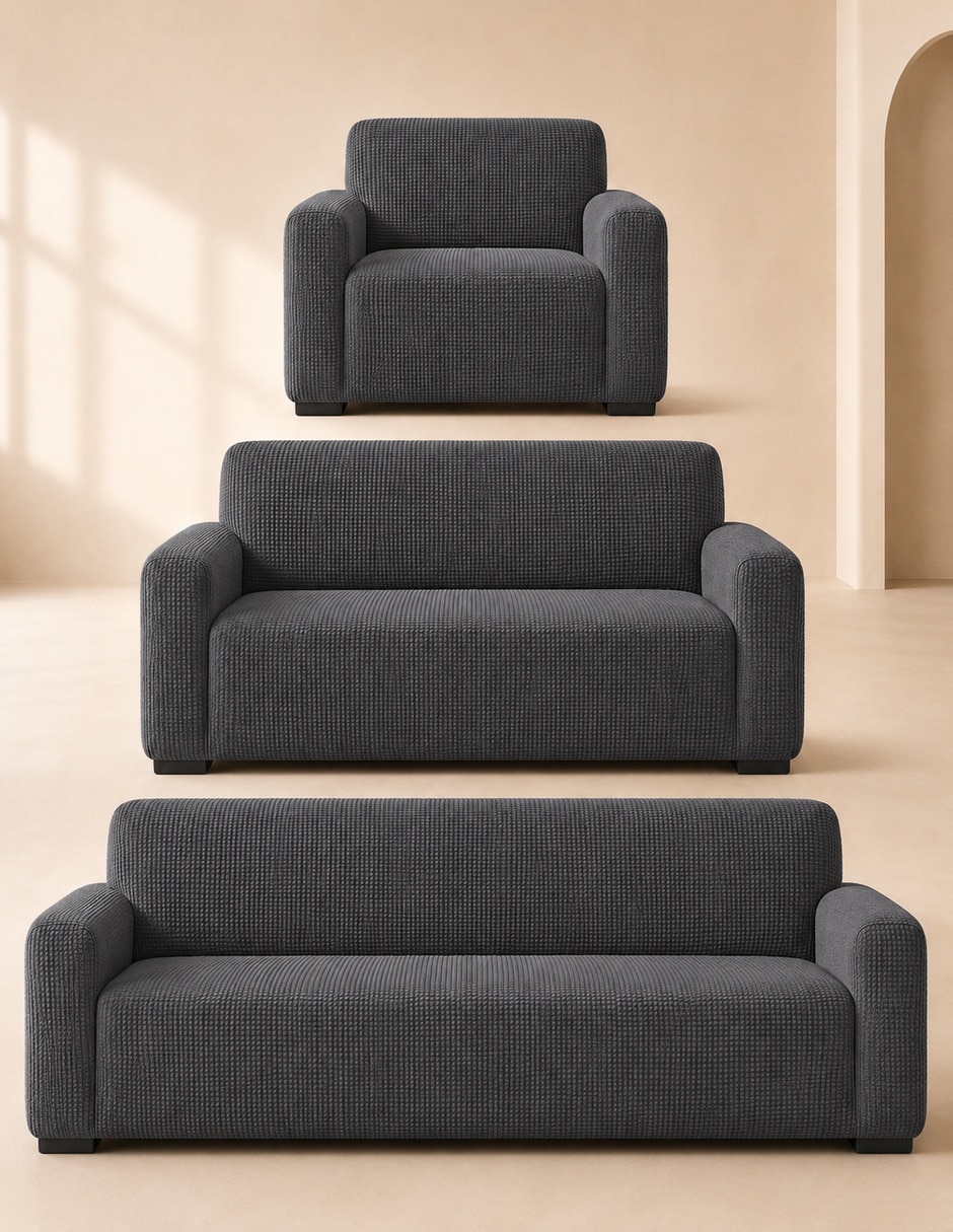 Funda sillón antideslizante 3 piezas Carla Depot