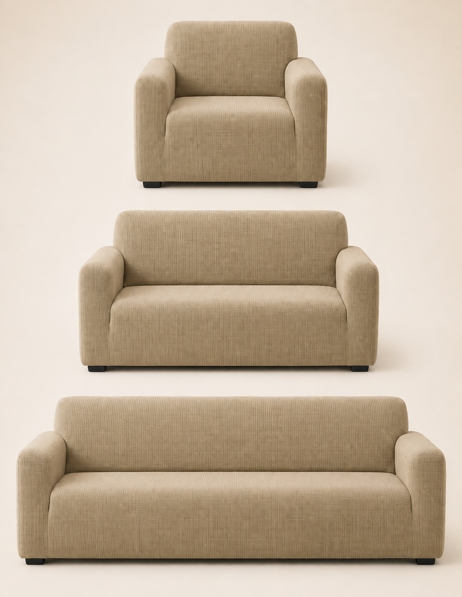 Funda sillón antideslizante 3 piezas Carla Depot