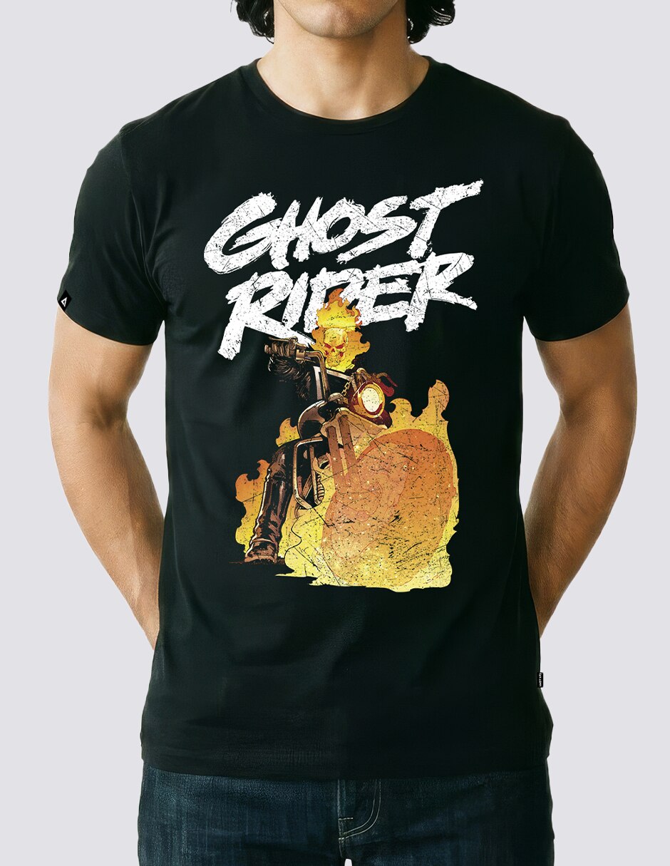 Playera Ghost Rider Fire cuello redondo para hombre 2