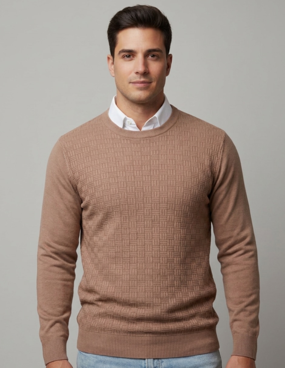 Suéter cuello redondo para hombre Suéter cuello redondo para hombre