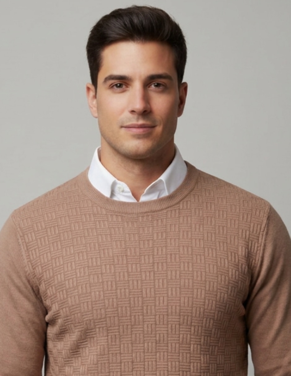 Suéter cuello redondo para hombre 2