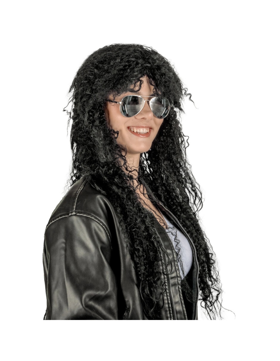 Peluca para disfraz de Estrella de Rock Deluxe 2