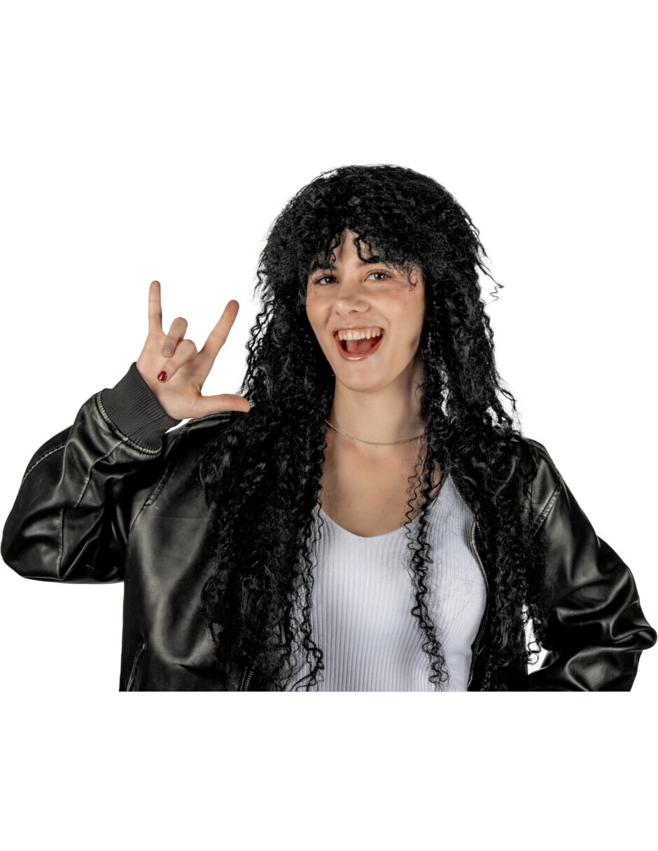 Peluca para disfraz de Estrella de Rock Deluxe 6