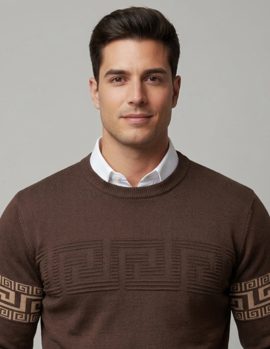 Suéter cuello redondo para hombre 2